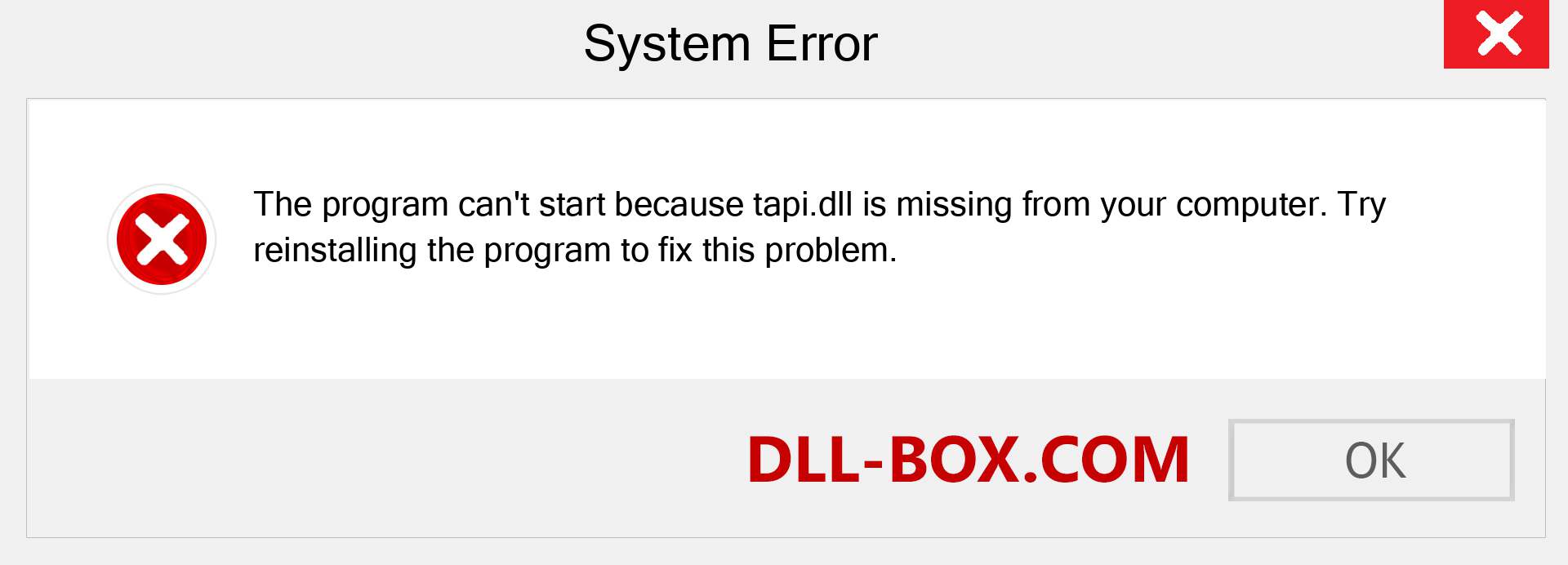  tapi.dll file is missing?. Download for Windows 7, 8, 10 - Fix  tapi dll Missing Error on Windows, photos, images